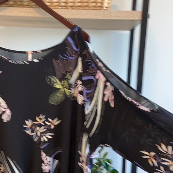 Free People Clear Skies Tie Cold Shoulder Tunic or Dress, M - Picture 6 of 16